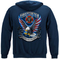 FireFighter Eagle Full American Flag Bald Eagle Feather EGA Hoodie