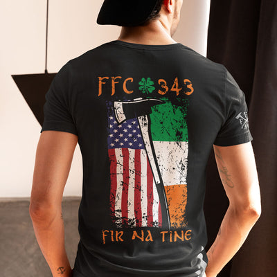 Firefighter premium t-shirt with Irish and American pride