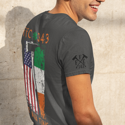 Fir Na Tine firefighter shirt for Irish-American first responders