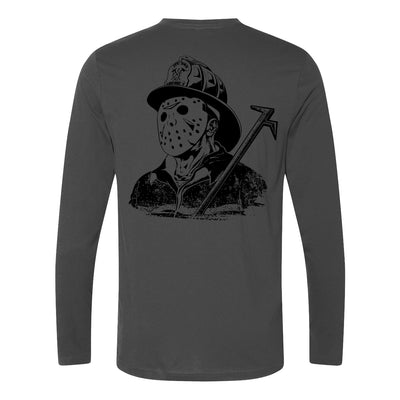 Graphic long sleeve tee for firefighters, perfect for cooler weather