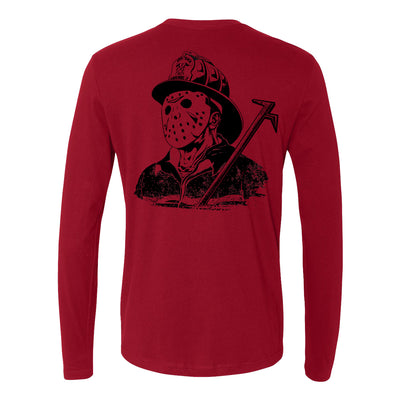 Men's long sleeve firefighter shirt with strong, bold imagery