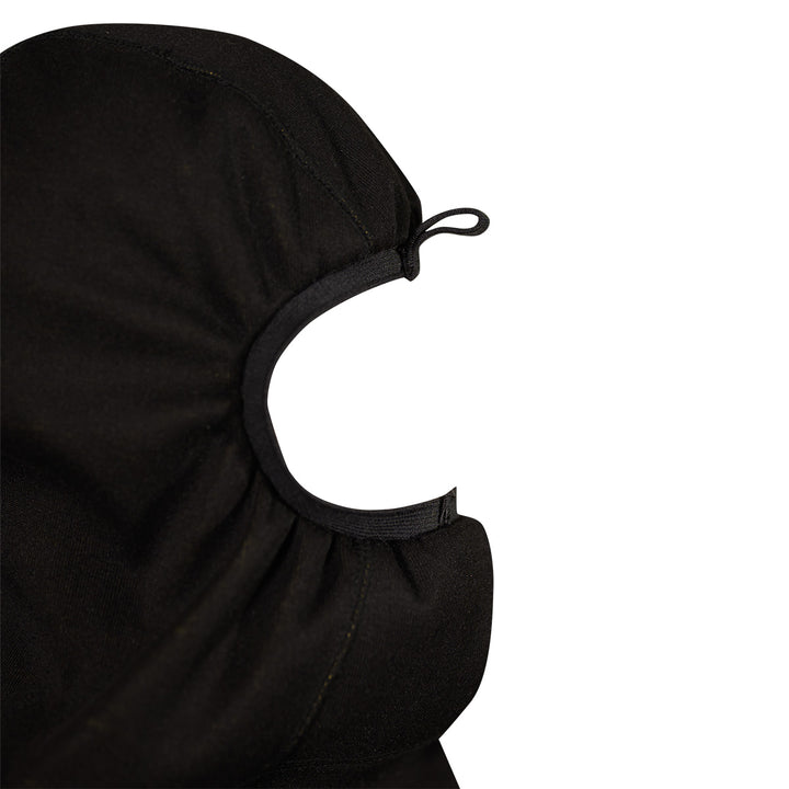 Close-up of FORTEX Direct-Grip face opening – exposed elastic making direct contact with SCBA facepiece
