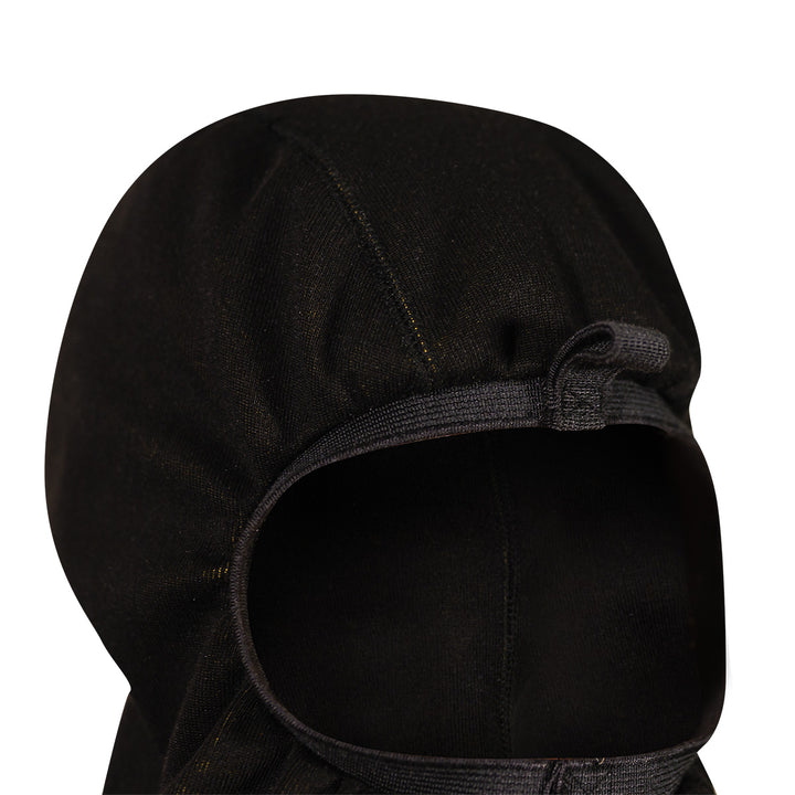MajFire FORTEX hood face opening showing Direct-Grip exposed elastic for secure SCBA facepiece seal