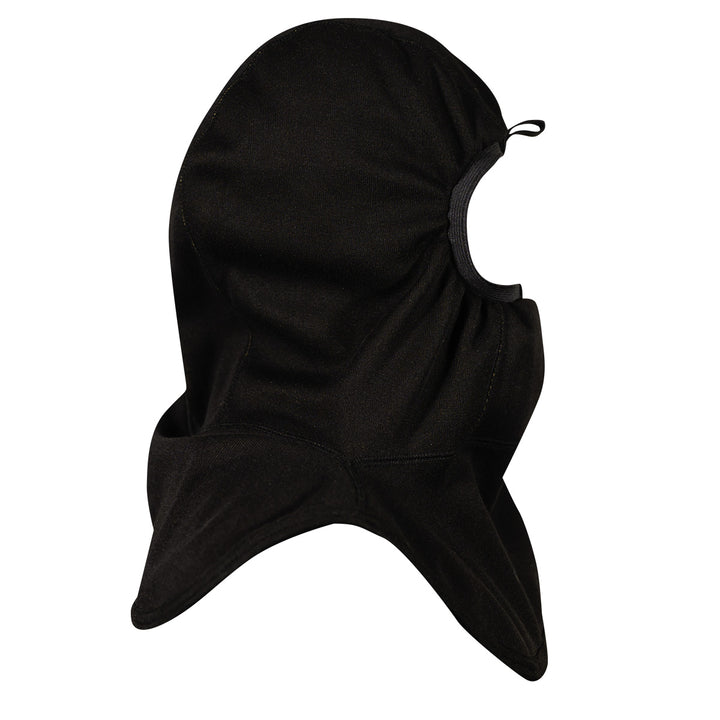 MajFire FORTEX Black firefighting hood second side view – breathable particulate-blocking construction