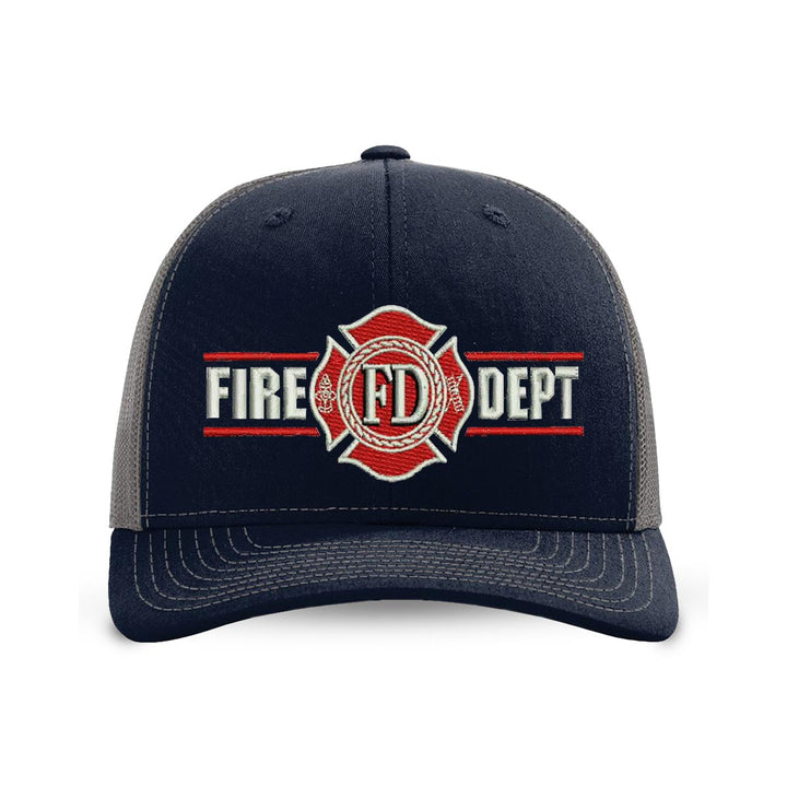 Fire Dept Maltese Snapback Trucker Hat