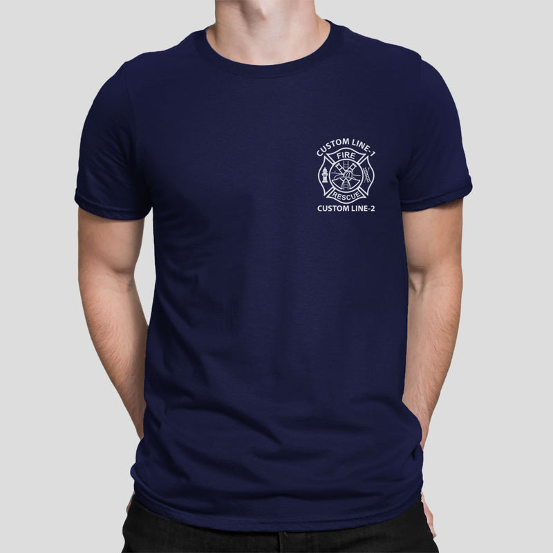 Fire Rescue Custom Duty Short Sleeve with left chest print