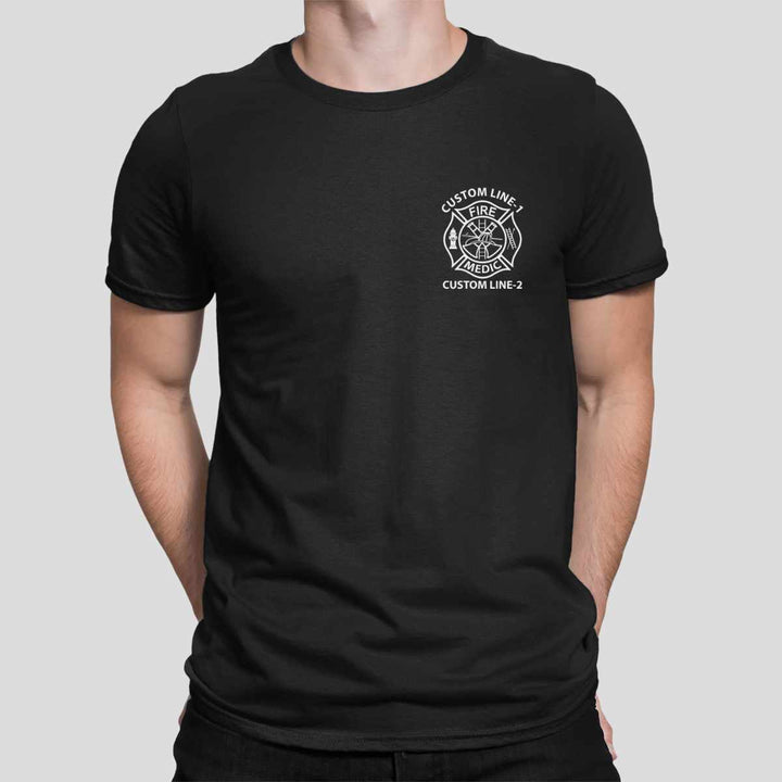 Custom Fire Medic Duty T-Shirt with a professional fit and high-quality fabric for everyday wear.