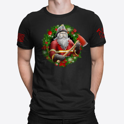 Merry Christmas firefighter shirt for holiday season