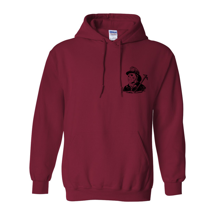 Men’s hoodie with strong, bold imagery for the firefighting community