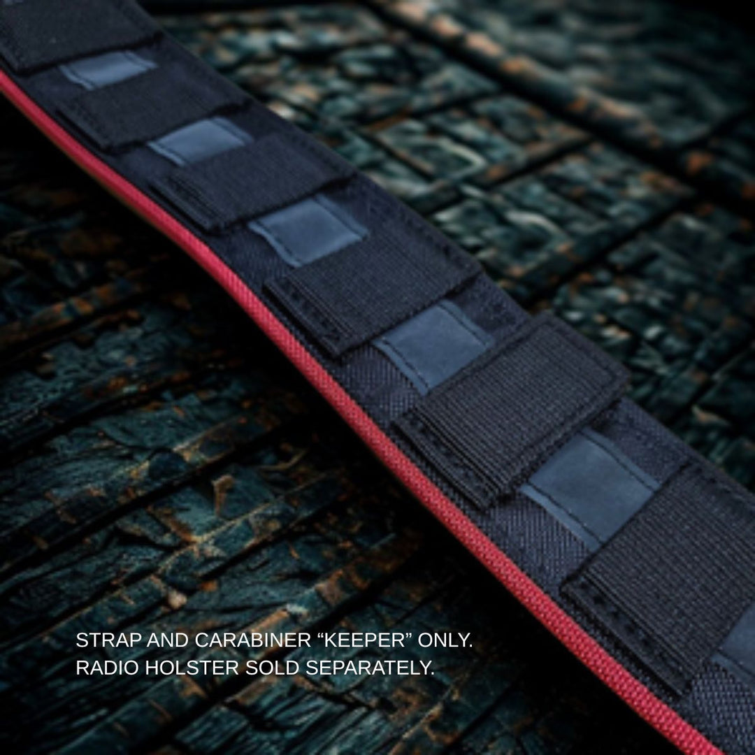 SGT Thin Red Line Reflective Modular Radio Strap & Carabiner Keeper Set Thin Red Line ONYX (FREE SHIPPING)