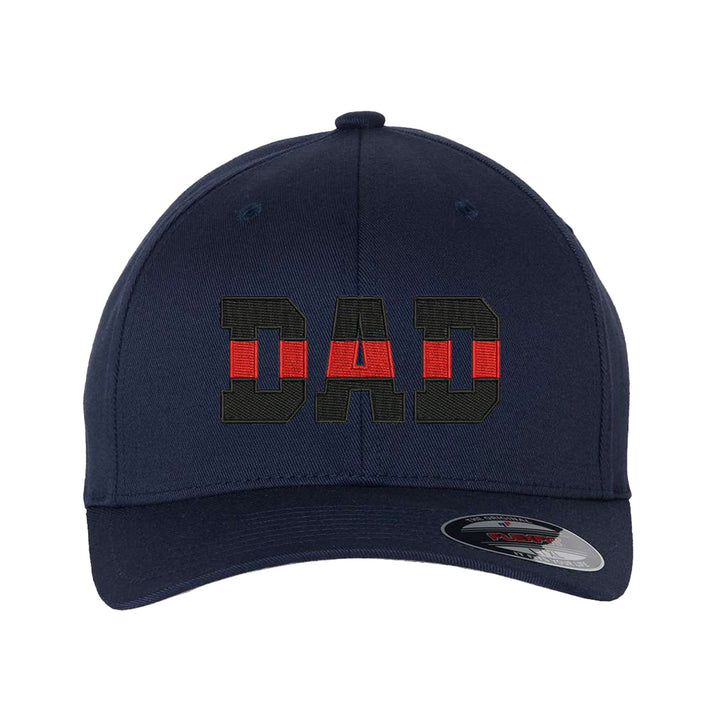 Thin Red Line Dad Embroidered FlexFit Hat