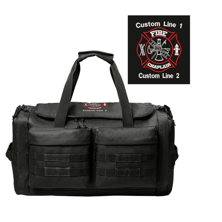 Customized Tactical Duffel Bag with Fire Chaplain Embroidery