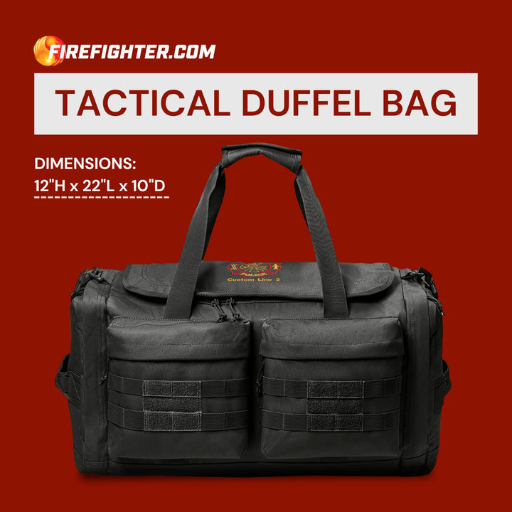 Customized Tactical Duffel Bag with Fire Police Embroidery