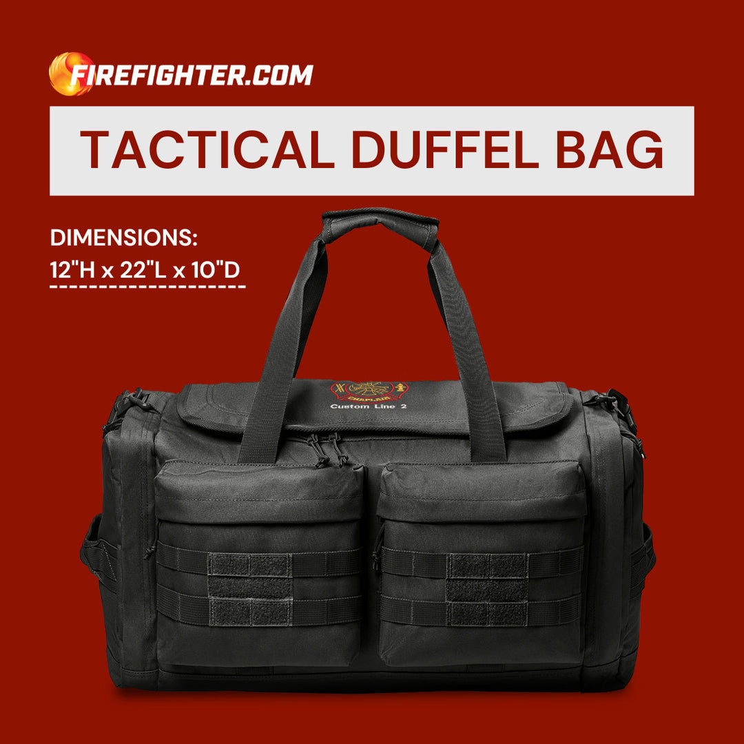 Customized Tactical Duffel Bag with Fire Chaplain Embroidery