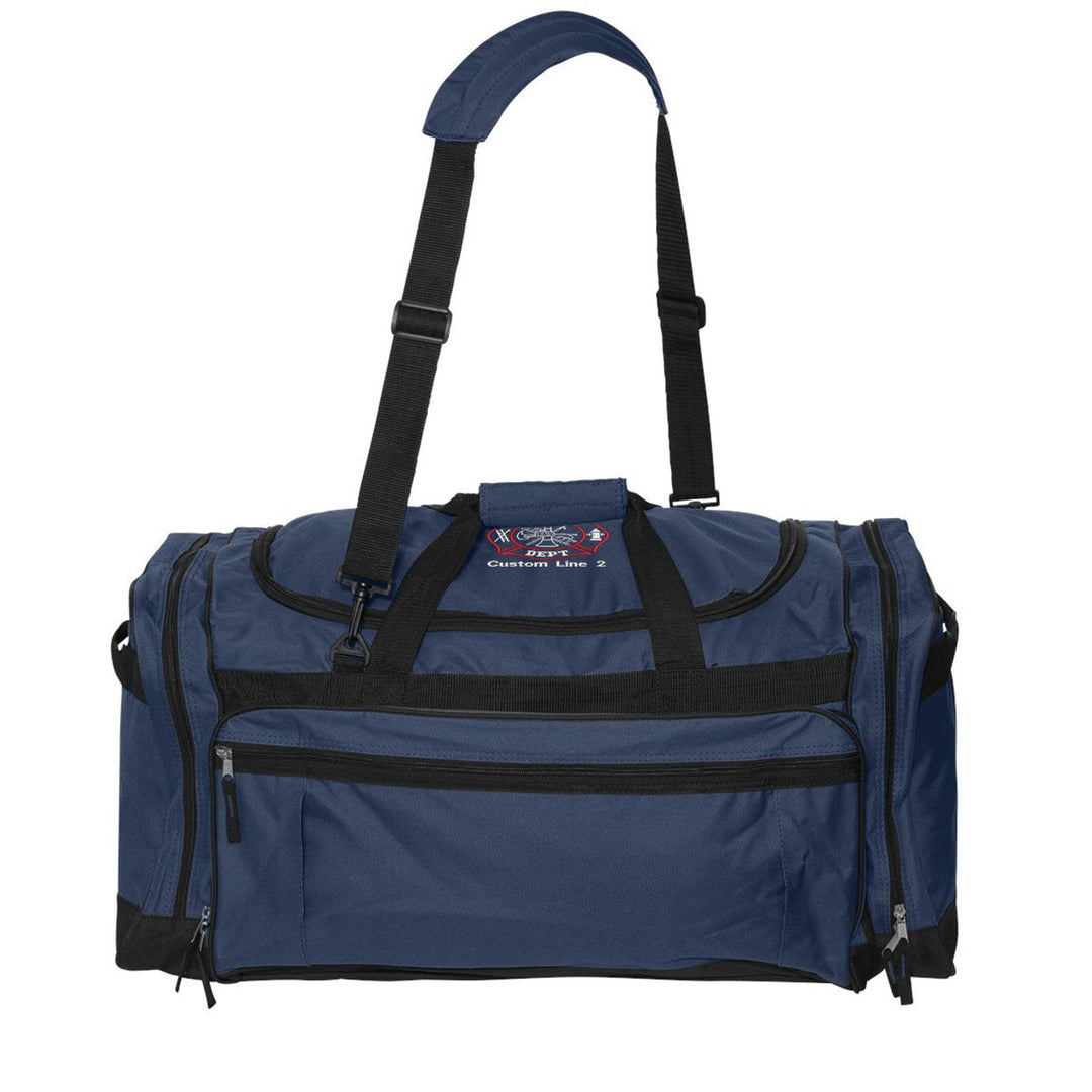Customized 27" Large Duffel Bag with Fire Department Embroidery