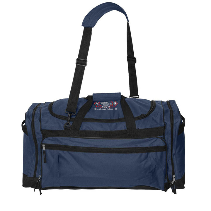 Customized 27" Large Duffel Bag with Fire Department Embroidery