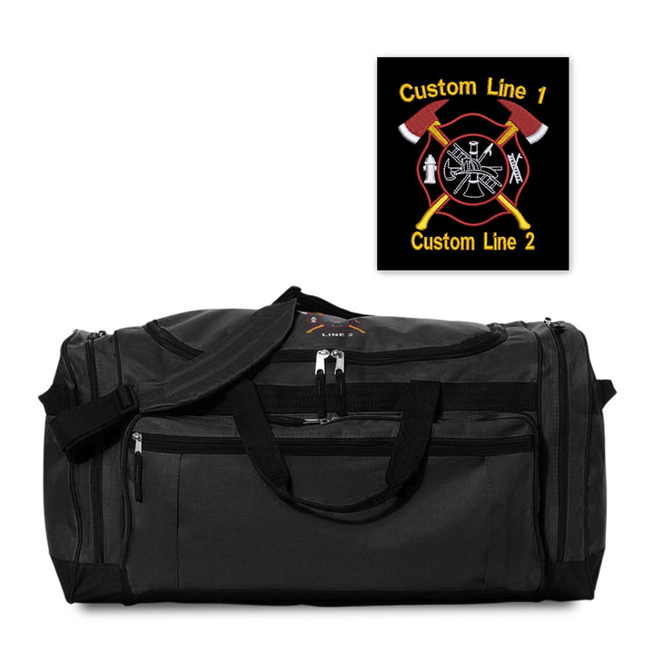 Customized 27" Large Duffel Bag with Crossed Axes Embroidery