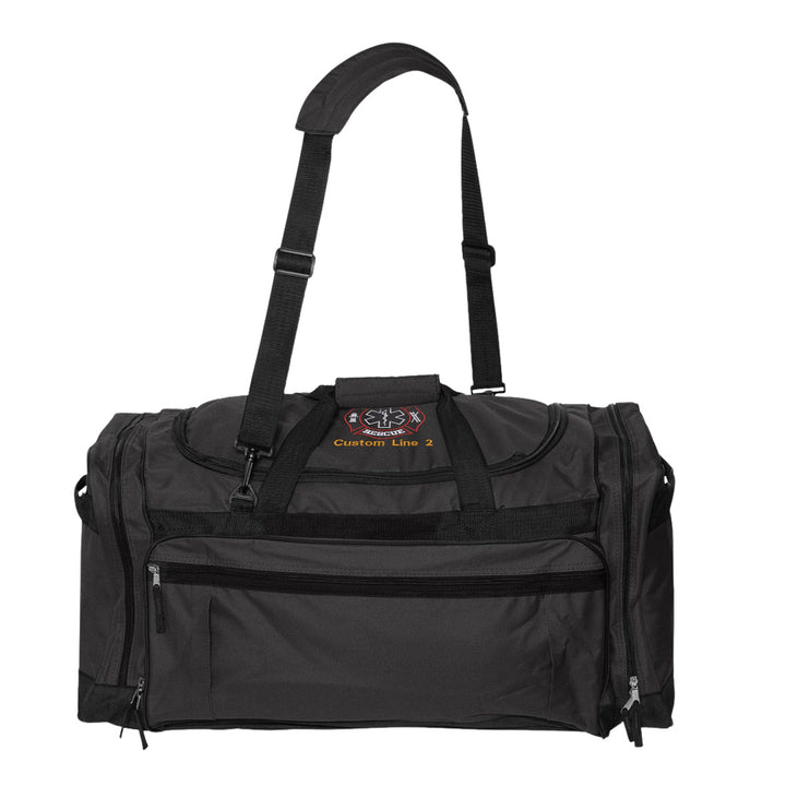 Customized 27" Large Duffel Bag with Fire Rescue Embroidery
