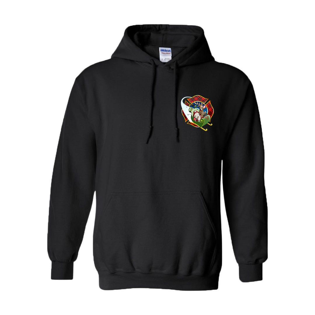 Christmas Plaid Maltese Firefighter Premium Hoodie