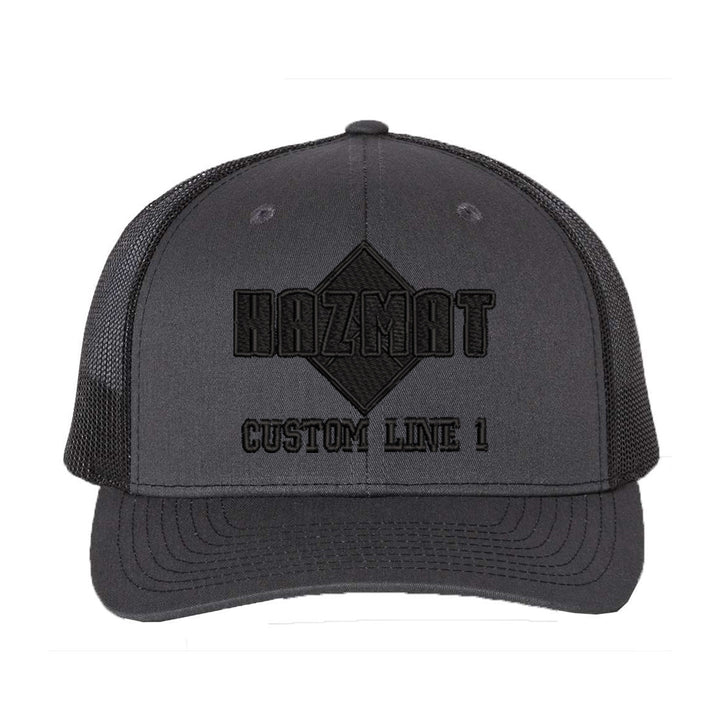 Customized Hazmat Blackout Snapback Trucker Hat