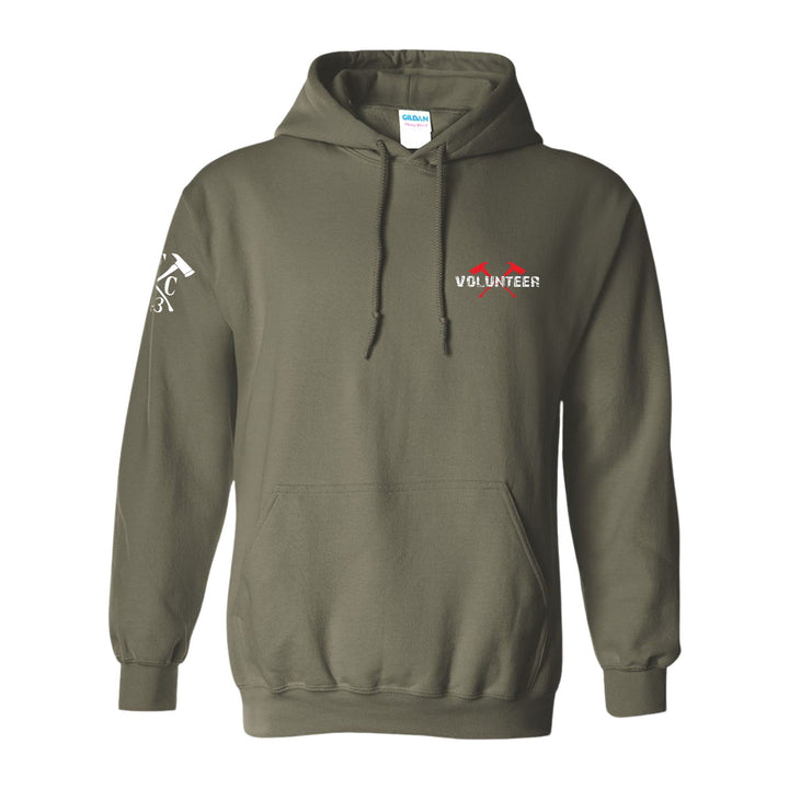FFC 343 Flag Axe Volunteer Firefighter Hoodie