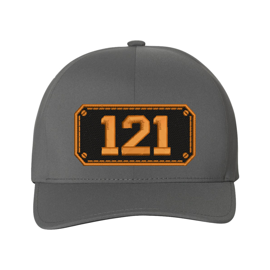 Personalized Black Plate Firefighter Delta FlexFit Hat