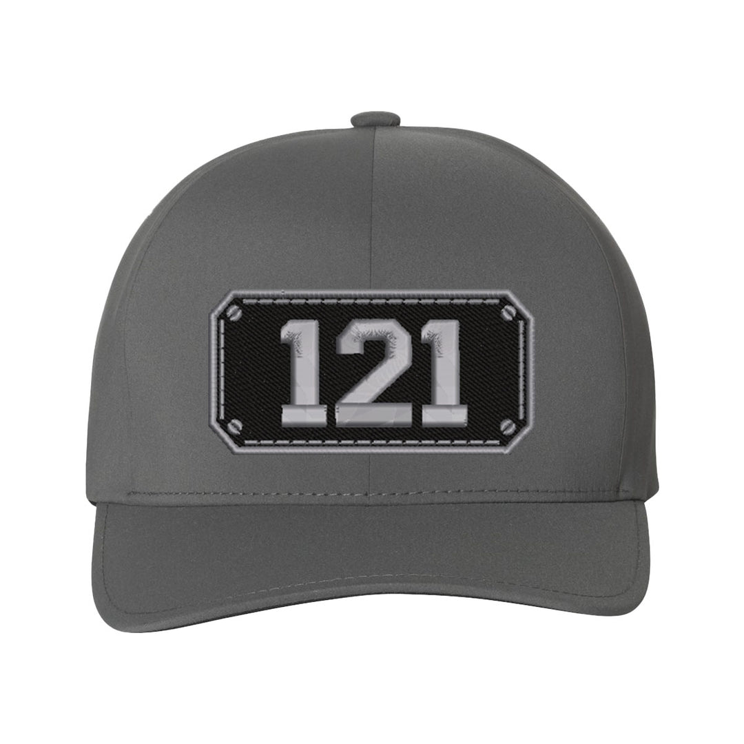 Personalized Black Plate Firefighter Delta FlexFit Hat