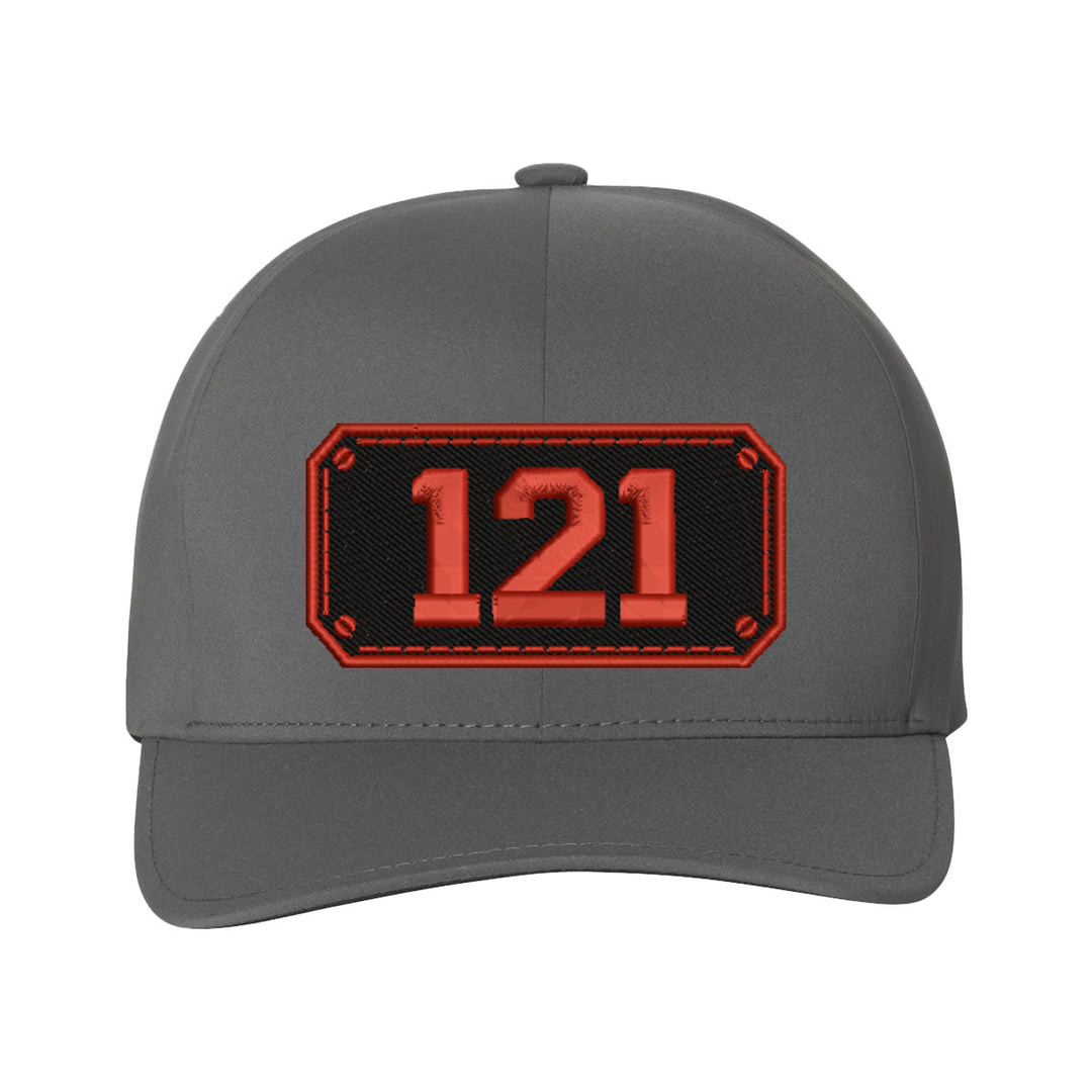 Personalized Black Plate Firefighter Delta FlexFit Hat