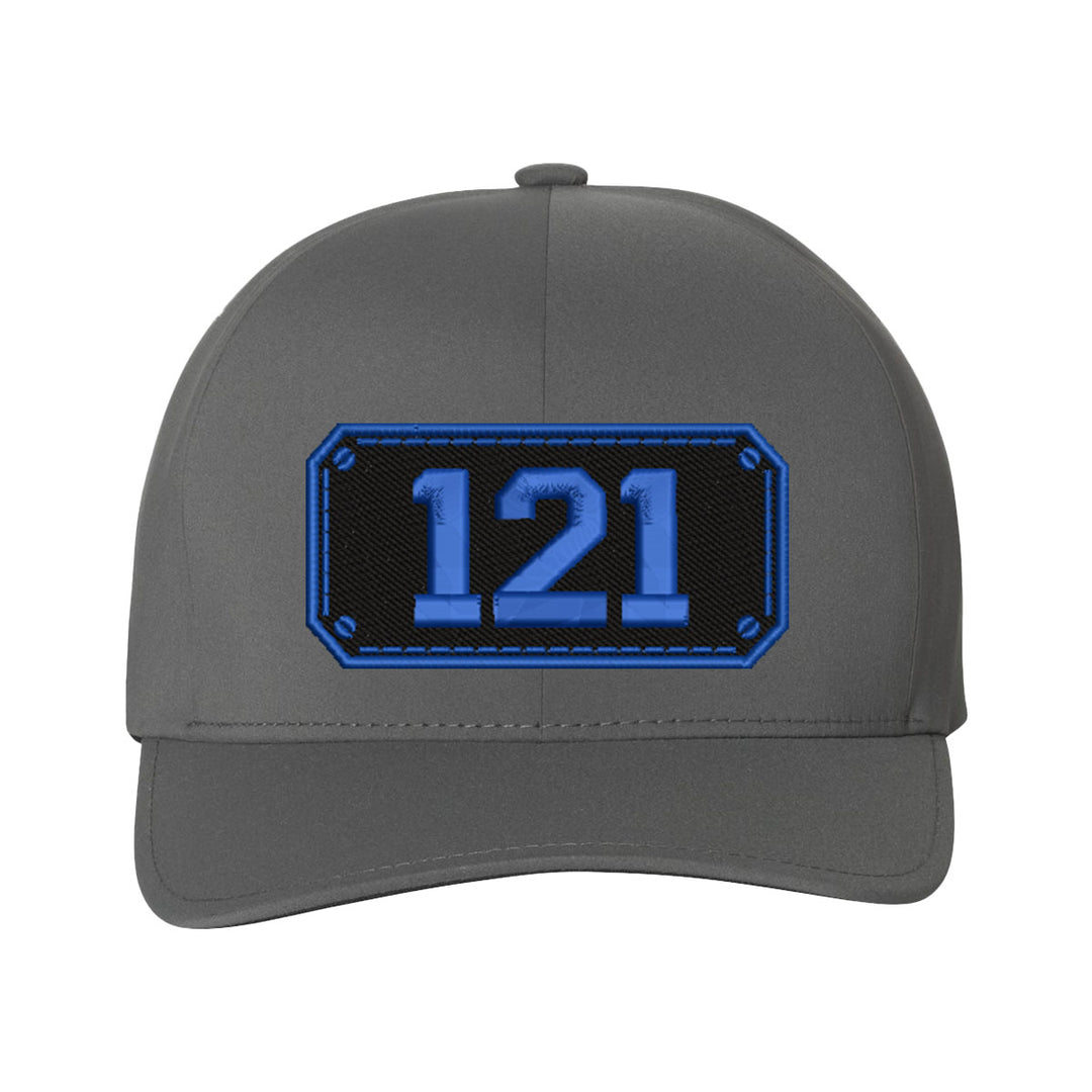 Personalized Black Plate Firefighter Delta FlexFit Hat