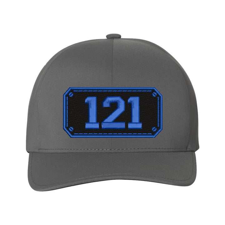 Personalized Black Plate Firefighter Delta FlexFit Hat