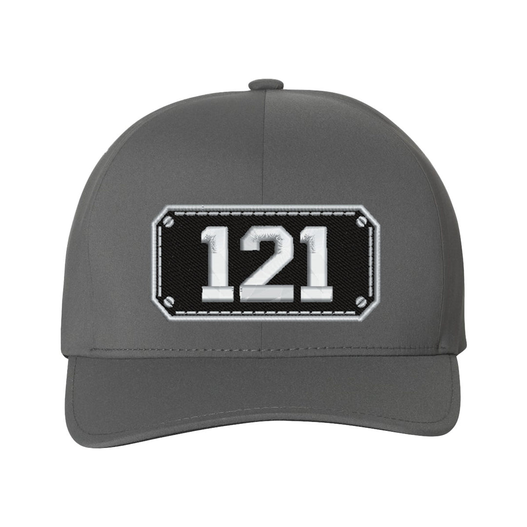 Personalized Black Plate Firefighter Delta FlexFit Hat