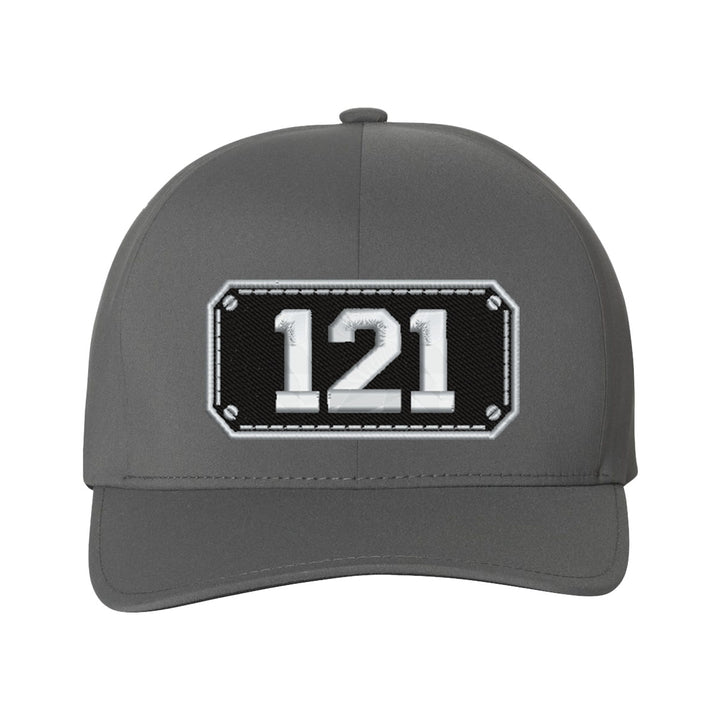 Personalized Black Plate Firefighter Delta FlexFit Hat
