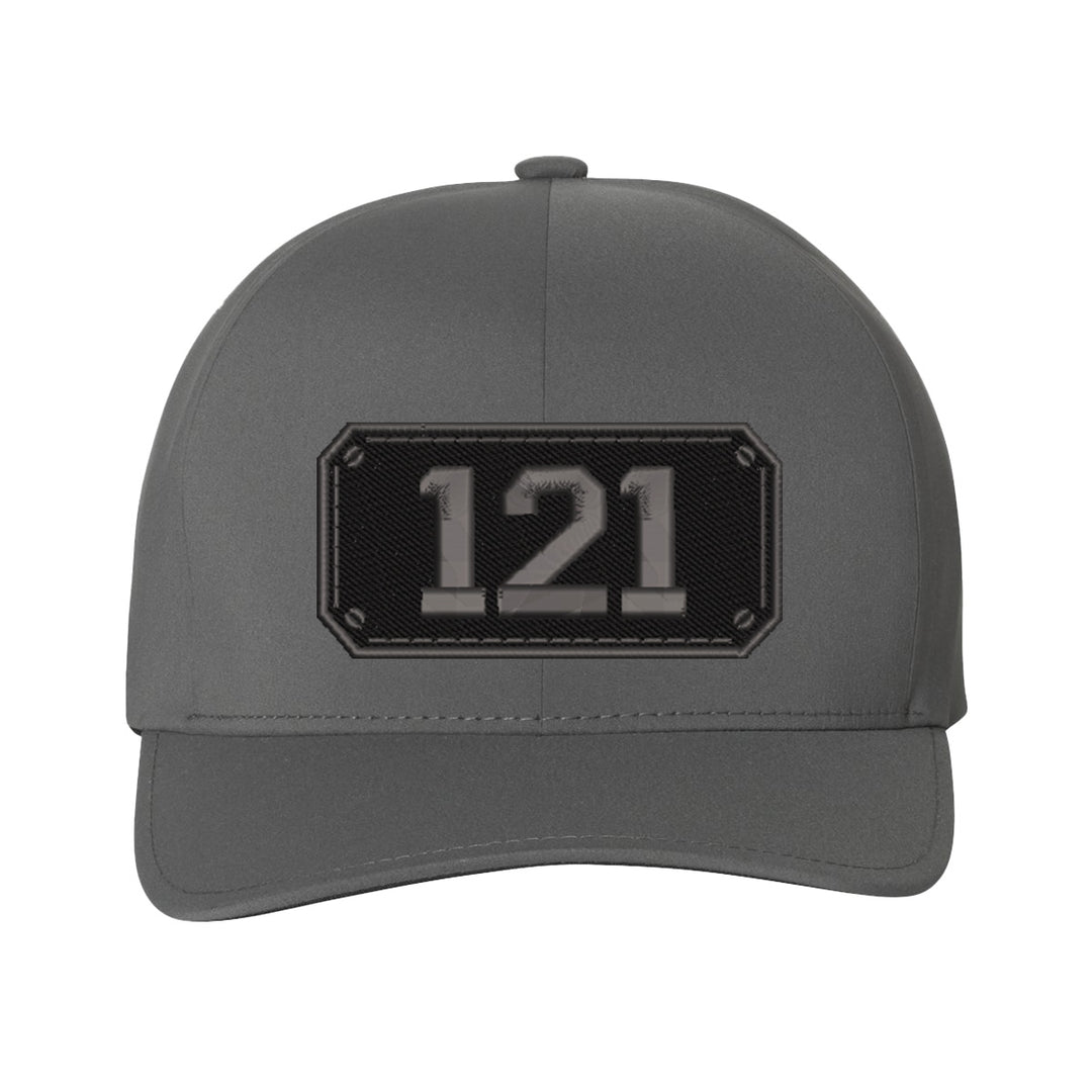 Personalized Black Plate Firefighter Delta FlexFit Hat