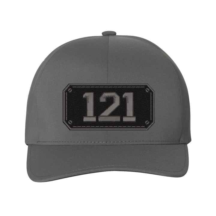 Personalized Black Plate Firefighter Delta FlexFit Hat