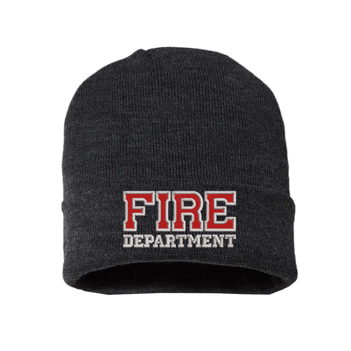 Black Fire Department Beanie
