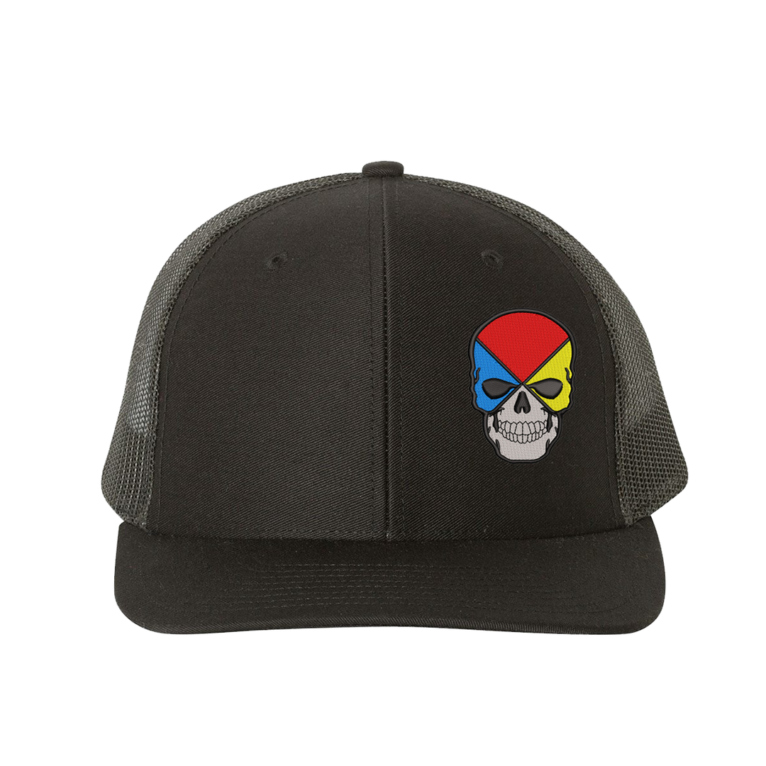 Hazmat Skull Snapback Trucker Hat