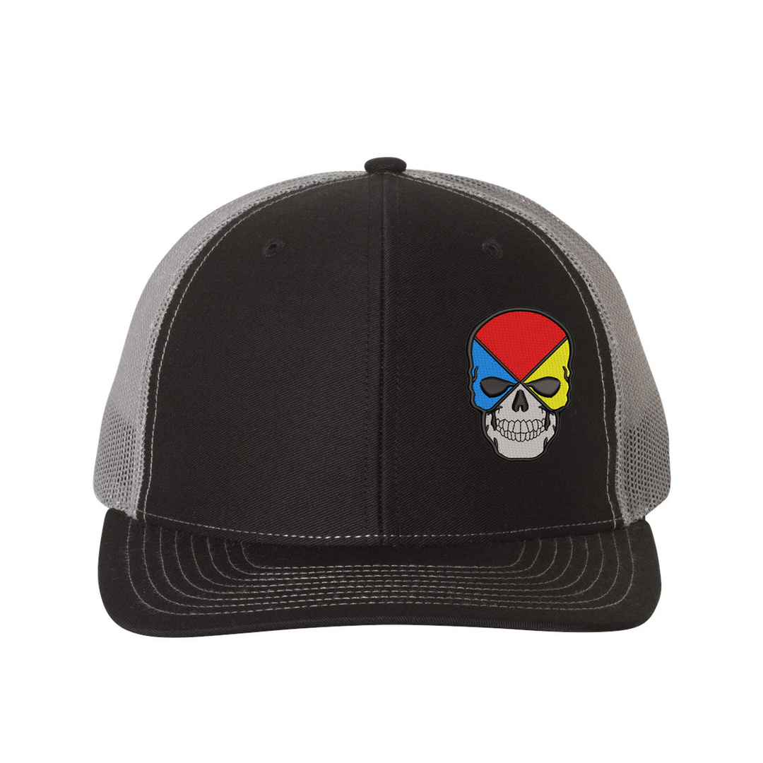 Hazmat Skull Snapback Trucker Hat