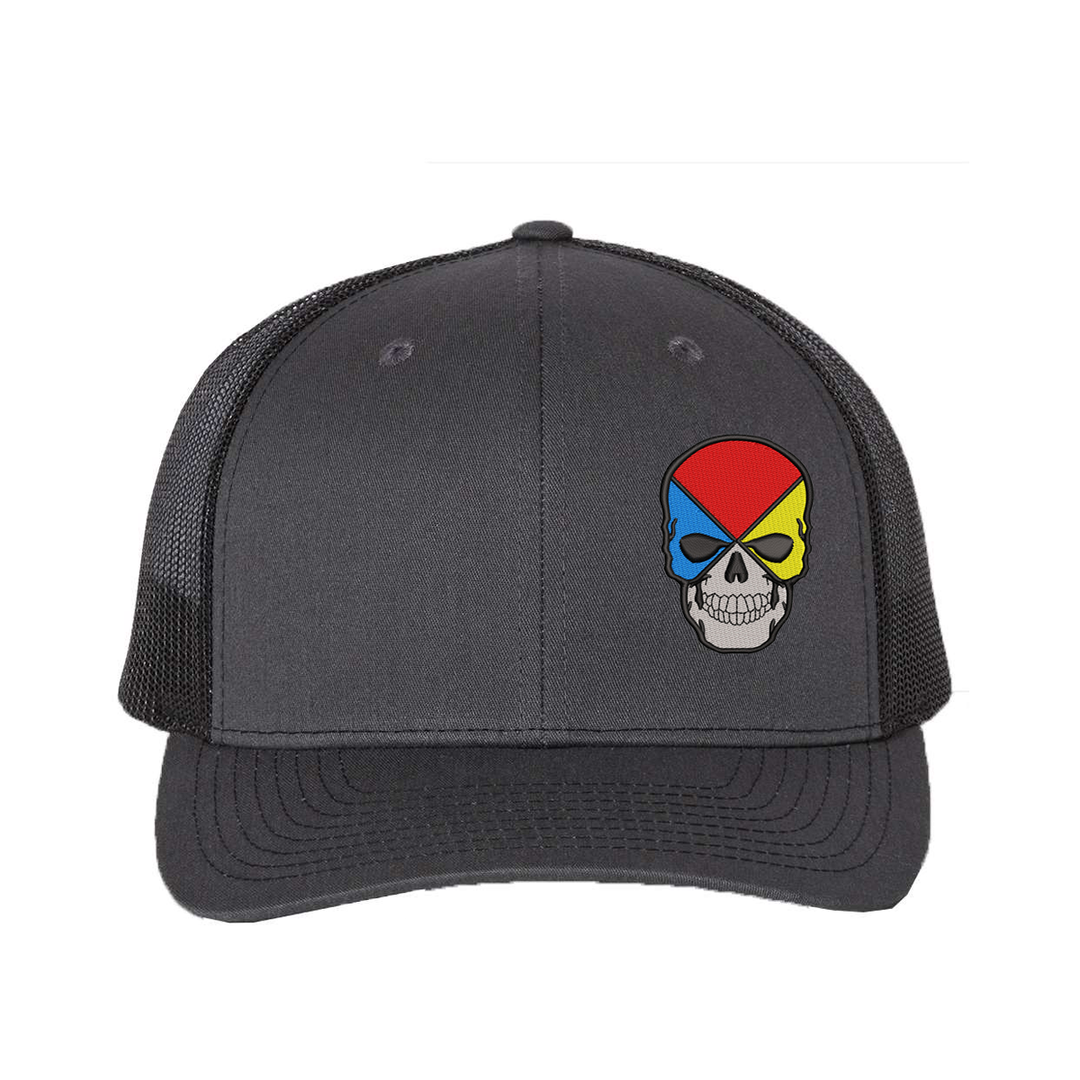 Hazmat Skull Snapback Trucker Hat