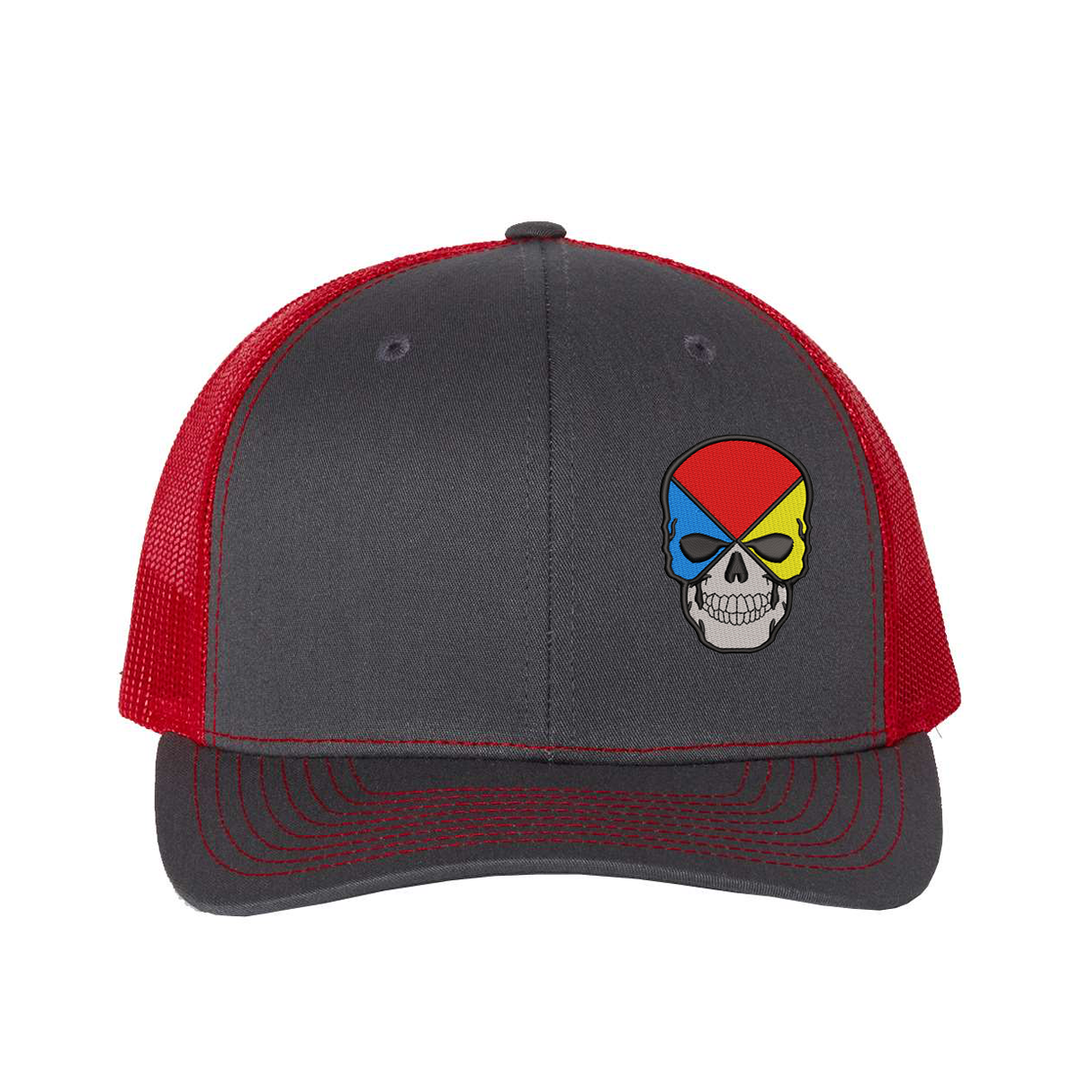 Hazmat Skull Snapback Trucker Hat