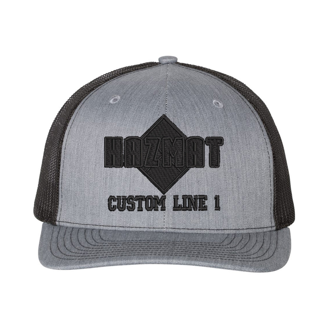 Customized Hazmat Blackout Snapback Trucker Hat