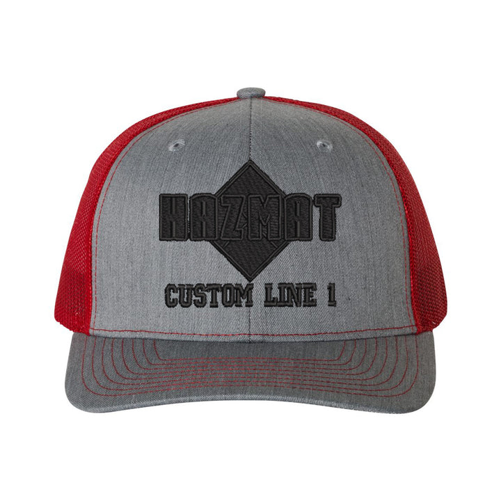 Customized Hazmat Blackout Snapback Trucker Hat