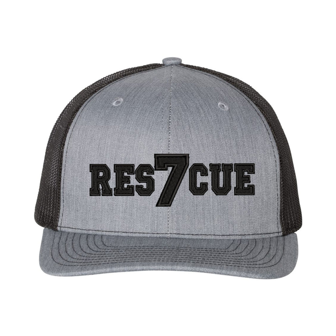 Personalized Rescue Blackout Snapback Trucker Hat
