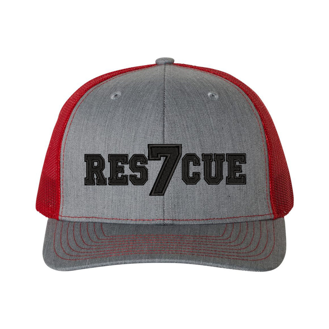 Personalized Rescue Blackout Snapback Trucker Hat