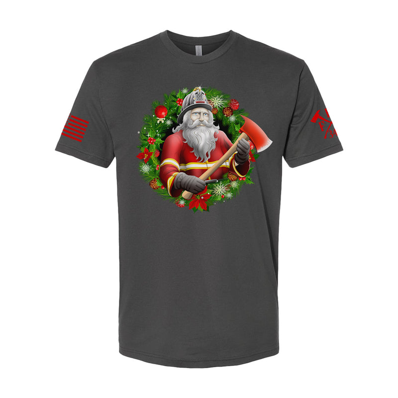 Firefighter Christmas t-shirt for the holiday season