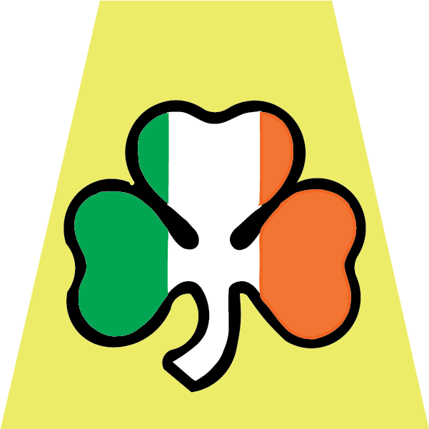 Irish Shamrock - Helmet Tetrahedron Decal