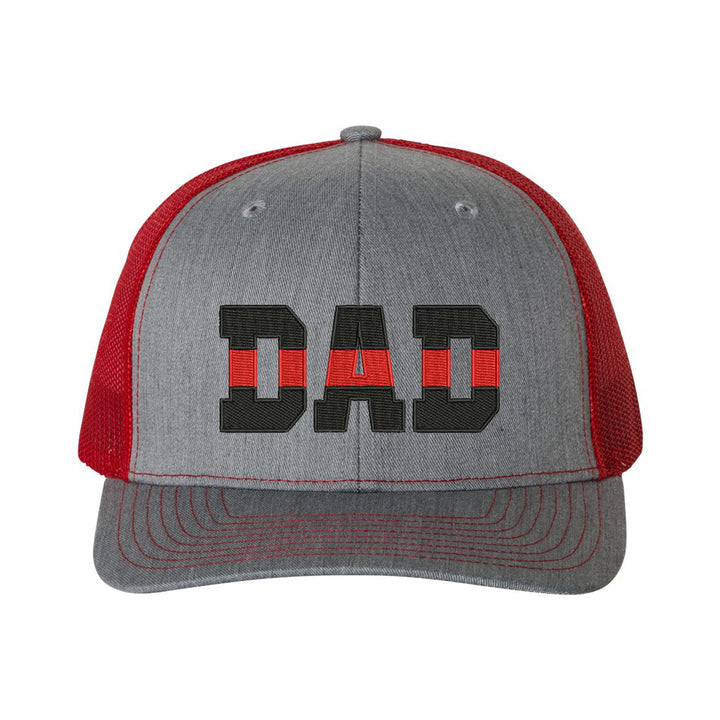 Thin Red Line Dad Embroidered Snapback Trucker Hat