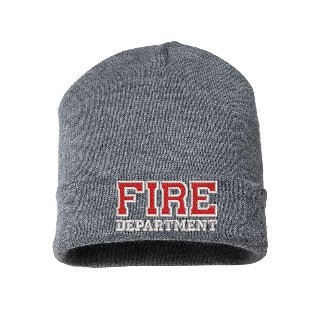 Grey Fire Department Beanie