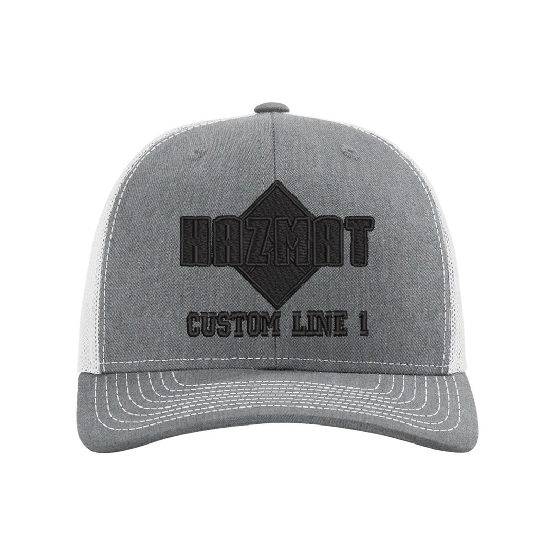 Customized Hazmat Blackout Snapback Trucker Hat