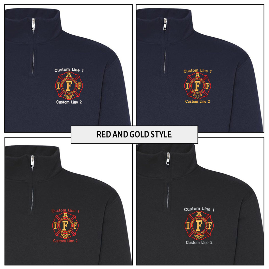 Customized Classic Quarter Zip Job Shirt with IAFF Embroidery