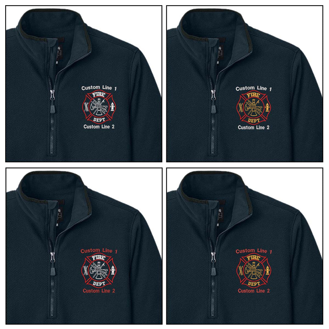 Customized Fire Department Carhartt® Textured 1/2-Zip Fleece Jacket
